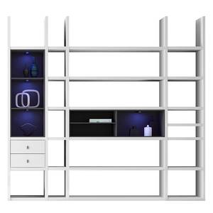 XL-kast Emporior III.A wit/zwart - Wit/zwart - Met verlichting