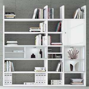 Etagère XL Emporior IV Blanc - Blanc brillant / Blanc - Avec éclairage