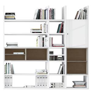 Etagère XL Emporior lV Blanc / Imitation chêne de Sonoma - Blanc brillant / Imitation chêne de Sonoma - Sans éclairage