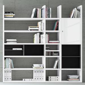 Etagère XL Emporior lV Blanc / Noir - Blanc brillant / Noir - Sans éclairage