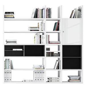 Etagère XL Emporior lV Blanc / Noir - Blanc brillant / Noir - Sans éclairage