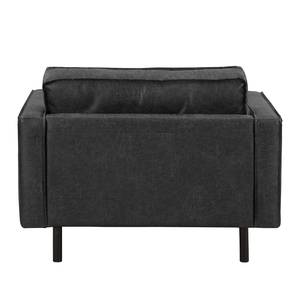 XL-fauteuil FORT DODGE antieke leerlook - Microvezel Yaka: Zwart