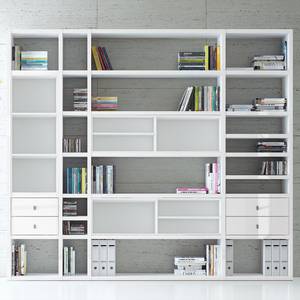 Etagère XXL Emporior IV.A Blanc - Blanc brillant / Blanc - Sans éclairage