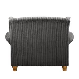 XXL-fauteuil Colares ribfluweel - Grijs