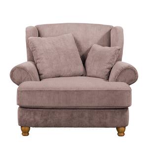 Fauteuil XXL Colares Velours côtelé - Mauve