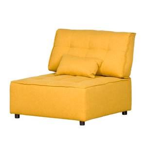 Fauteuil XXL Modul Dale Tissu - Jaune moutarde