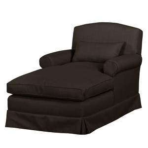 Fauteuil XXL Wollin Tissu - Marron bison