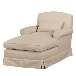 Fauteuil XXL Wollin Tissu - Cappuccino