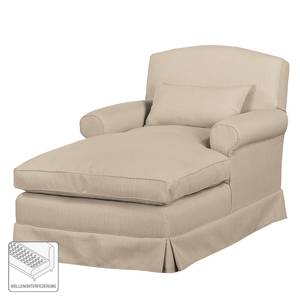 XXL-fauteuil Wollin geweven stof - Cappuccinokleurig