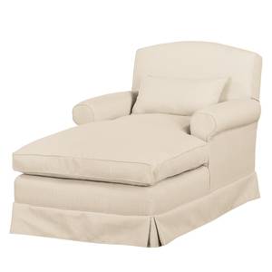 XXL-Sessel Wollin Webstoff Creme