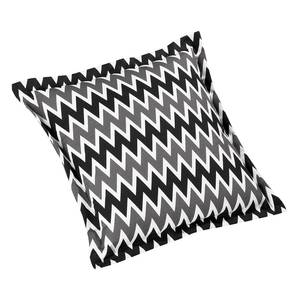 Coussin Happy-Line III Coton - Noir / Gris