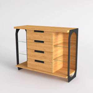 Kommode aus Massivholz Wohnzimmer WALT Braun - Massivholz - Holzart/Dekor - 120 x 95 x 45 cm