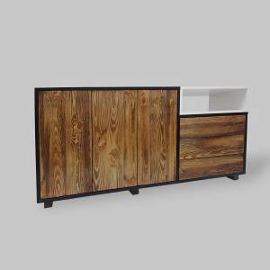 Eiche Kommode skandinavischen BERGEN I Massivholz - Holzart/Dekor - 155 x 75 x 45 cm