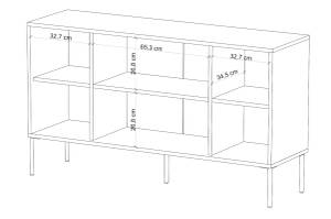 Kommode Skandica Merlin Schwarz - Silber - Holzwerkstoff - 138 x 79 x 40 cm