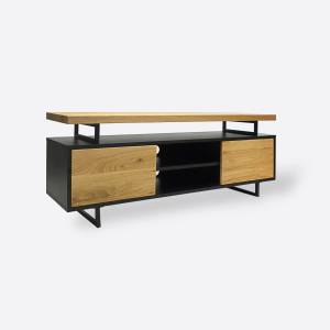 TV-Schrank aus Eiche NESCA III Braun - Massivholz - Holzart/Dekor - 150 x 55 x 40 cm