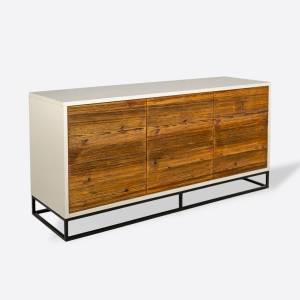 Fernsehschrank mit Metallbeinen ADEO Braun - Massivholz - Holzart/Dekor - 130 x 60 x 40 cm