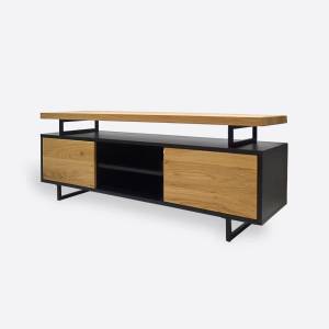 TV-Schrank aus Eiche NESCA III Braun - Massivholz - Holzart/Dekor - 150 x 55 x 40 cm