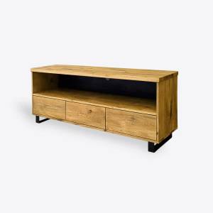 TV-Schrank im Loft-Stil DELIO I Braun - Massivholz - Holzart/Dekor - 170 x 75 x 45 cm