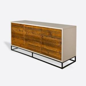 Fernsehschrank mit Metallbeinen ADEO Braun - Massivholz - Holzart/Dekor - 130 x 60 x 40 cm