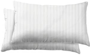 2 Kissenbezüge 40x80 cm gestreift weiß