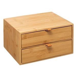 Holzschatulle, 2 Fächer, Bambus