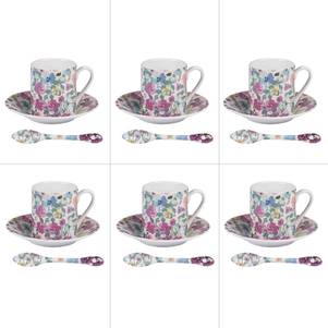 Coffret de 6 tasses à café avec sous-tas