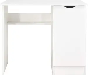 Bureau blanc avec étagère ROMA