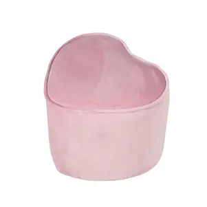 Kinderhocker in Herzform rosa