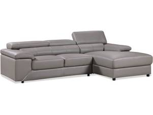 Ecksofa aus rekonstituiertem Leder und P