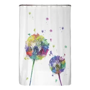 Anti-Schimmel Duschvorhang Pusteblume
