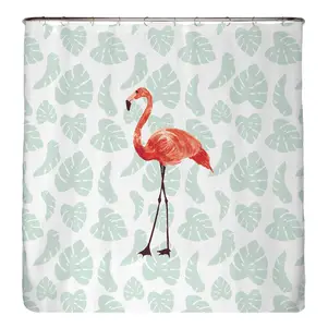 Anti-Schimmel Duschvorhang Flamingo