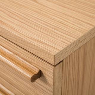 Comodino Midcentury impiallacciato rovere - Orientato a destra