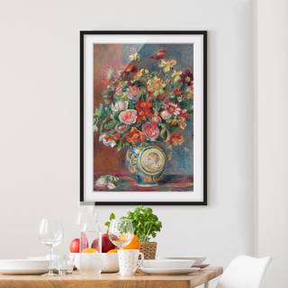 Afbeelding Bloemenvaas I deels massief grenenhout - zwart - 50 x 70 cm