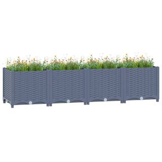 Hochbeet Grau - 40 x 38 x 160 cm