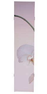 Paravent-photo T233 Blanc - Rose foncé - En partie en bois massif - 120 x 180 x 2 cm