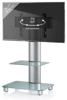 TV Möbel Bilano Silber Grau - Metall - 60 x 100 x 44 cm