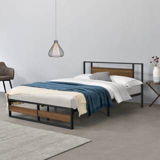 Cadre de Lit Double Villach en Métal Largeur : 144 cm