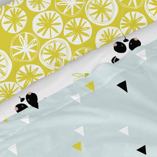 Panda garden blue Parure drap 160x270 cm 160x270 cm
