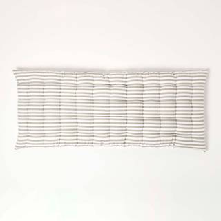 Bankauflage mit Streifen Außenmaterial: 100% Baumwolle. Füllung: Polyester - Grau - 2-Sitzer: 108 x 42 x 5 cm - 42 x 108 cm