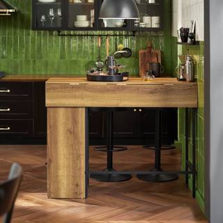 Bartisch FWT98-PF Braun - Holzwerkstoff - Metall - 120 x 95 x 63 cm