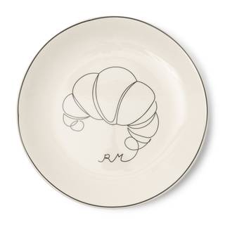 Le Petit Déjeuner Servierplatte Weiß - Porzellan - 17 x 2 x 17 cm