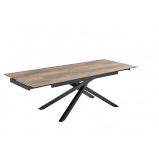 Table 160/240cm céramique - TEXAS 05 Marron - Céramique - 240 x 76 x 90 cm