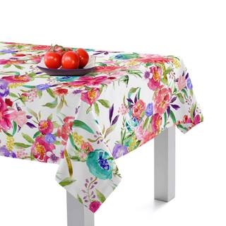 PINK BLOOM TISCHDECKE 145x150 - Tiefe: 150 cm