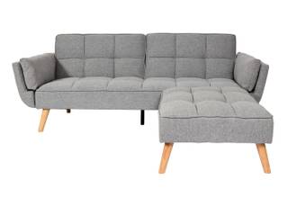 Schlafsofa HWC-K18 Grau - Textil - 218 x 80 x 175 cm