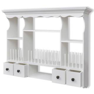 Schrank Weiß - Massivholz - Holzwerkstoff - 91 x 71 x 91 cm