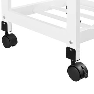 Servierwagen Biel Weiß - Holzwerkstoff - 37 x 76 x 37 cm