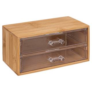 Kosmetik-Organizer aus Bambus Braun - Bambus - 10 x 11 x 19 cm