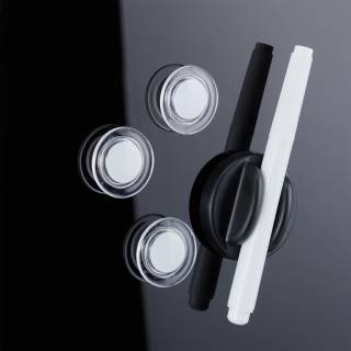 Schwarze Magnettafel aus Glas Schwarze Magnettafel aus Glas - 80 x 15 cm