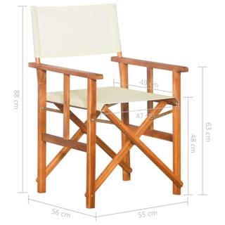 Regiestuhl Cremeweiß