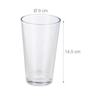 Trinkgläser im 18er Set Glas - 9 x 15 x 9 cm